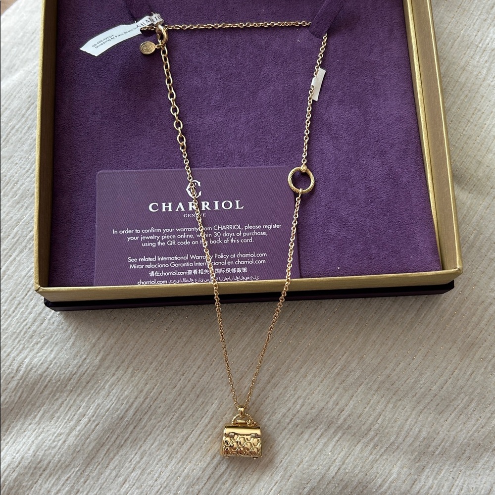 Charriol Gold Chain with Elegant Pendant, Brand new!